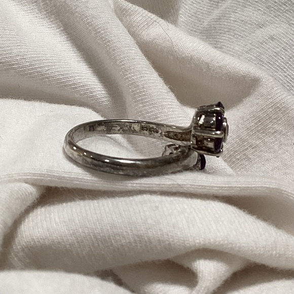 Vintage 925 silver double flower Ring from Thailand💜💚 - Picture 4 of 8